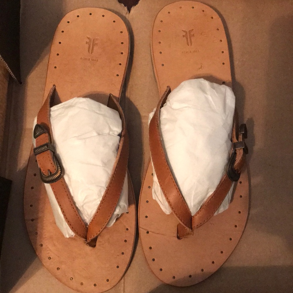 Frye ally western flip flops